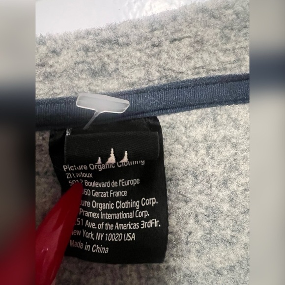 Picture Organic Clothing Moderate Fleece Jacket Grey Size S - Picture 4 of 6